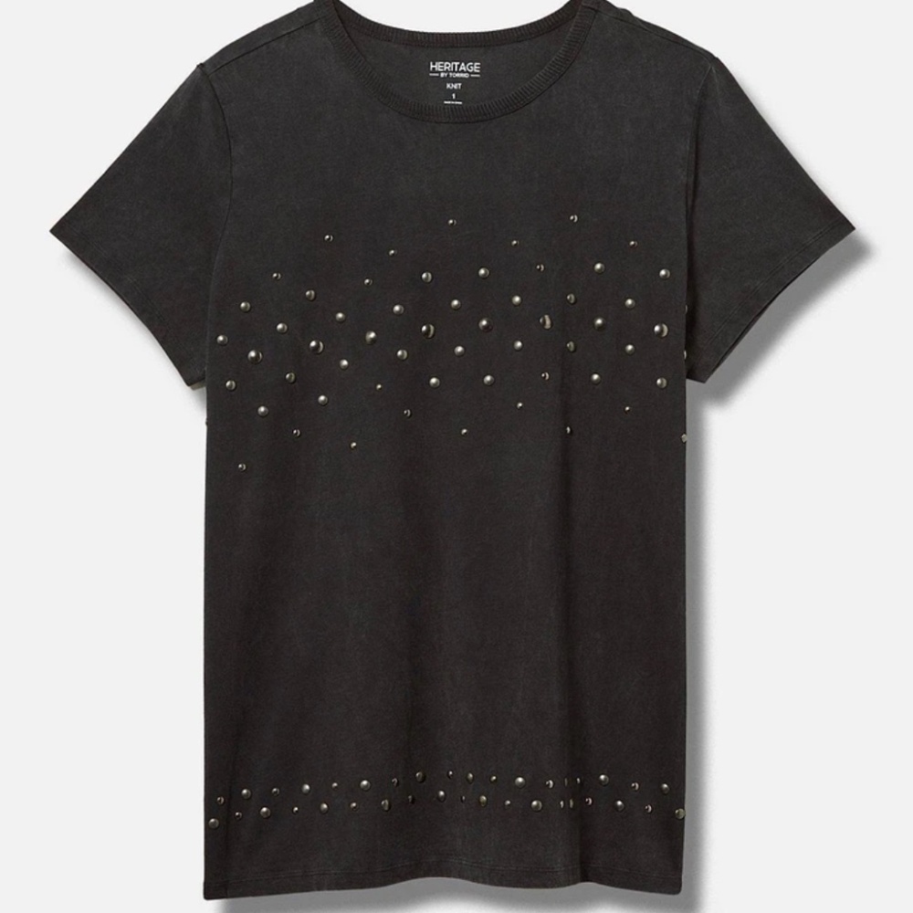 Torrid Heritage Jersey Crew Neck Studded Tee - Size 2/2X, NEW NWT!